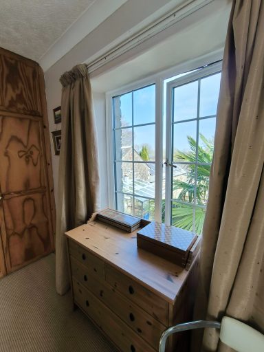 East-facing window in the master bedroom