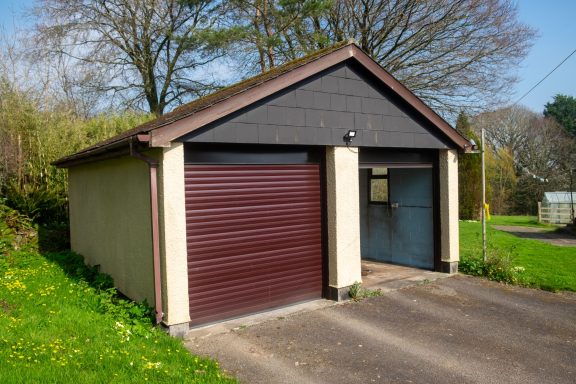 Detached double garage